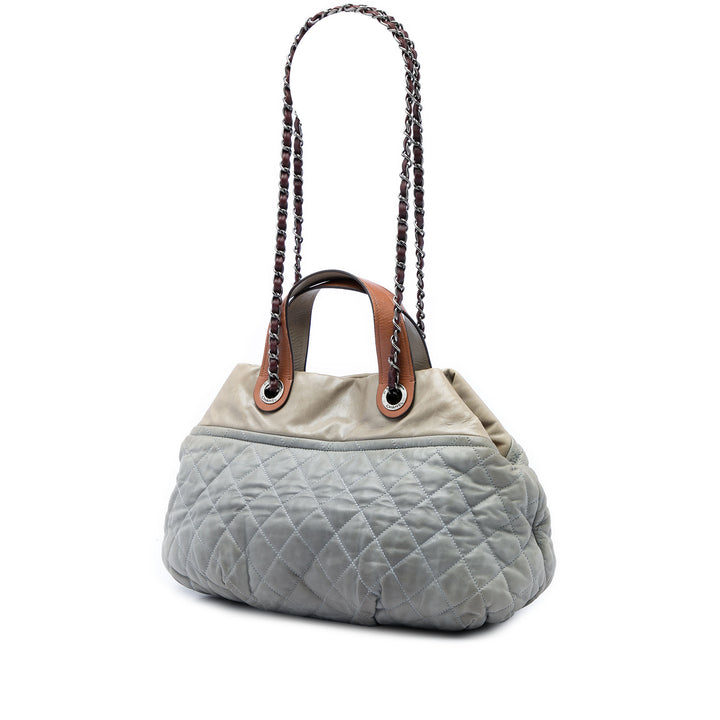 Paris Byzance In The Mix Cabas Petit Cuir de veau Gris