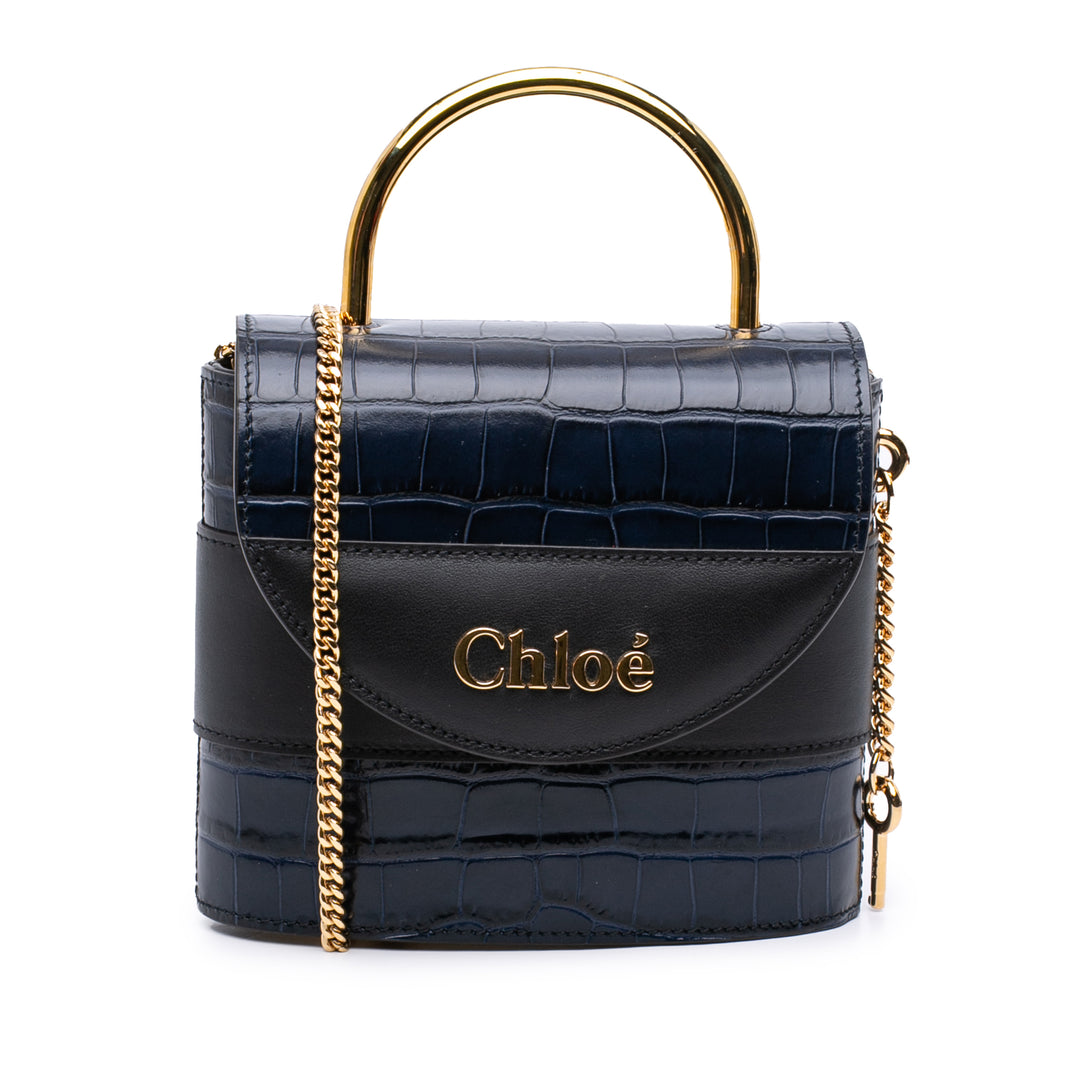 Chloé Croc embossé Cuir Aby Lock Sac – GABY PARIS Authentique
