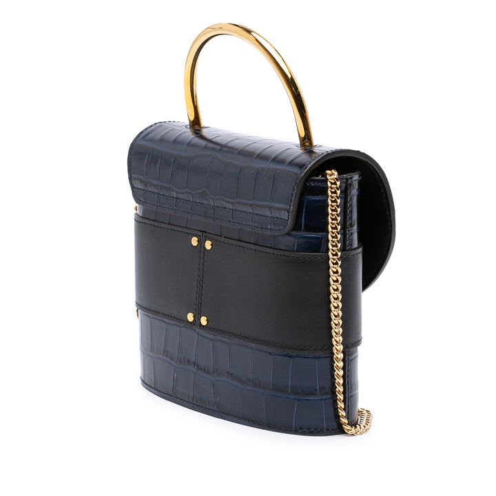 Chloé Croc embossé Cuir Aby Lock Sac – GABY PARIS Authentique