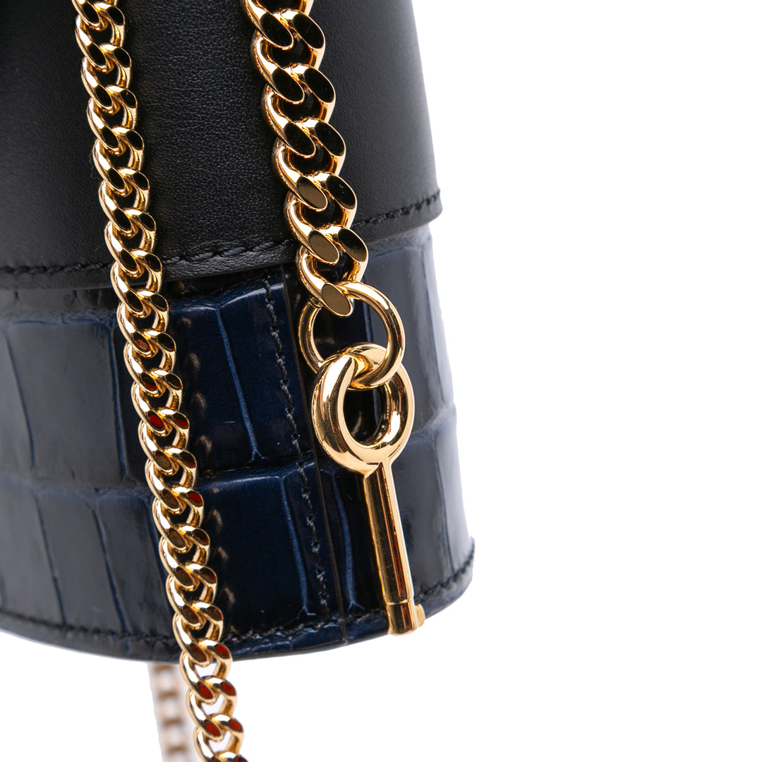 Chloé Croc embossé Cuir Aby Lock Sac – GABY PARIS Authentique