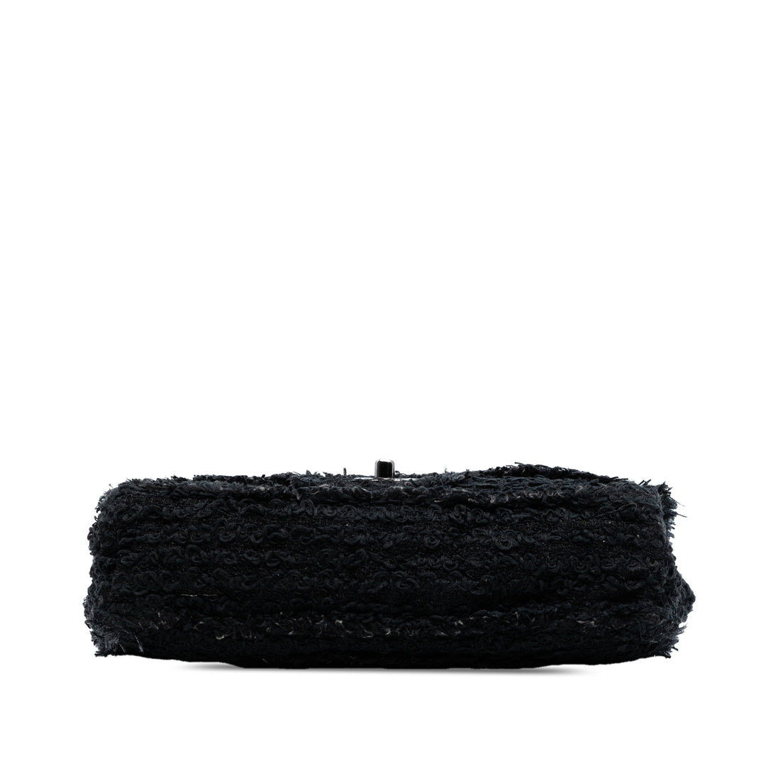 Chanel Medium Classic Tweed Simple rabat Noir – GABY PARIS Authentique