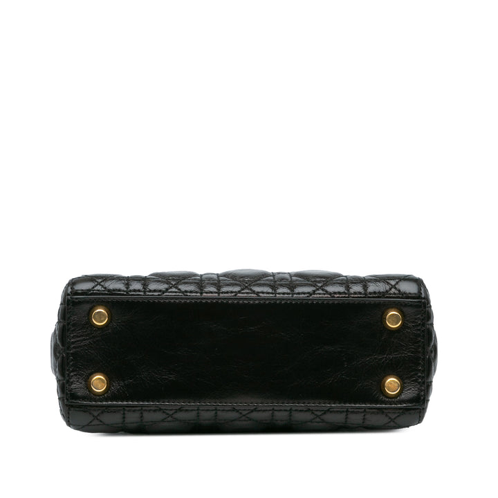 Small Crinkled Patent Cannage My ABCDior Lady Dior Black - Gaby Paris
