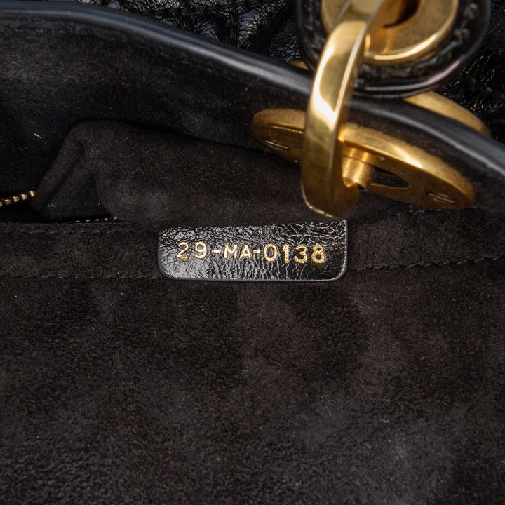 Small Crinkled Patent Cannage My ABCDior Lady Dior Black - Gaby Paris