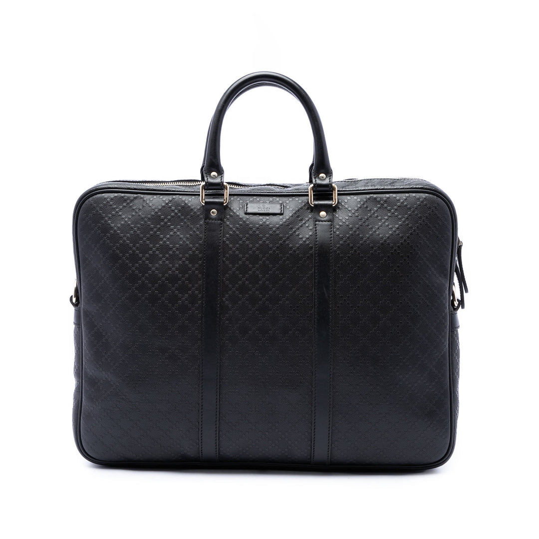 Gucci Porte-documents Diamante Business Cuir de veau Noir – vue principale – GABY PARIS