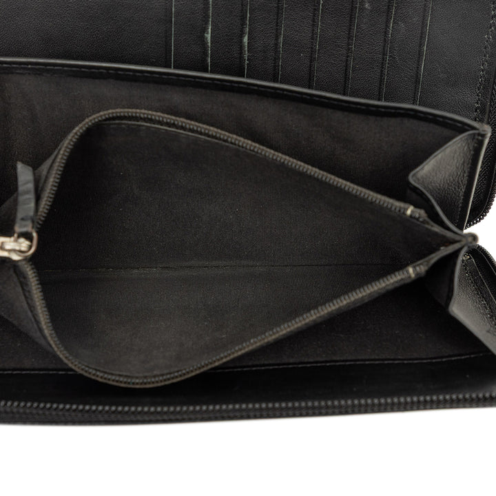Chanel Portefeuille CC Zippé organisateur Cuir caviar Noir – vue 5 – GABY PARIS