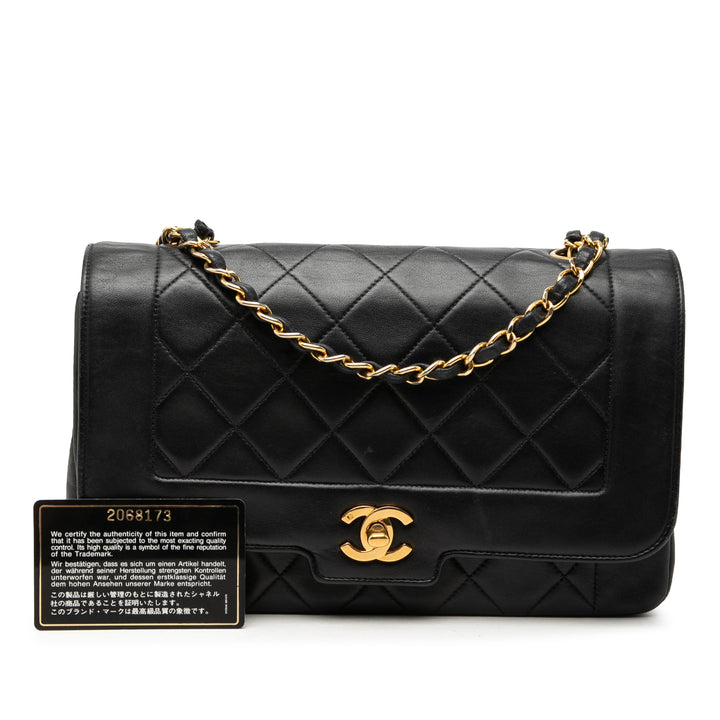 Chanel Medium Cuir d’agneau Diana Rabat intégral