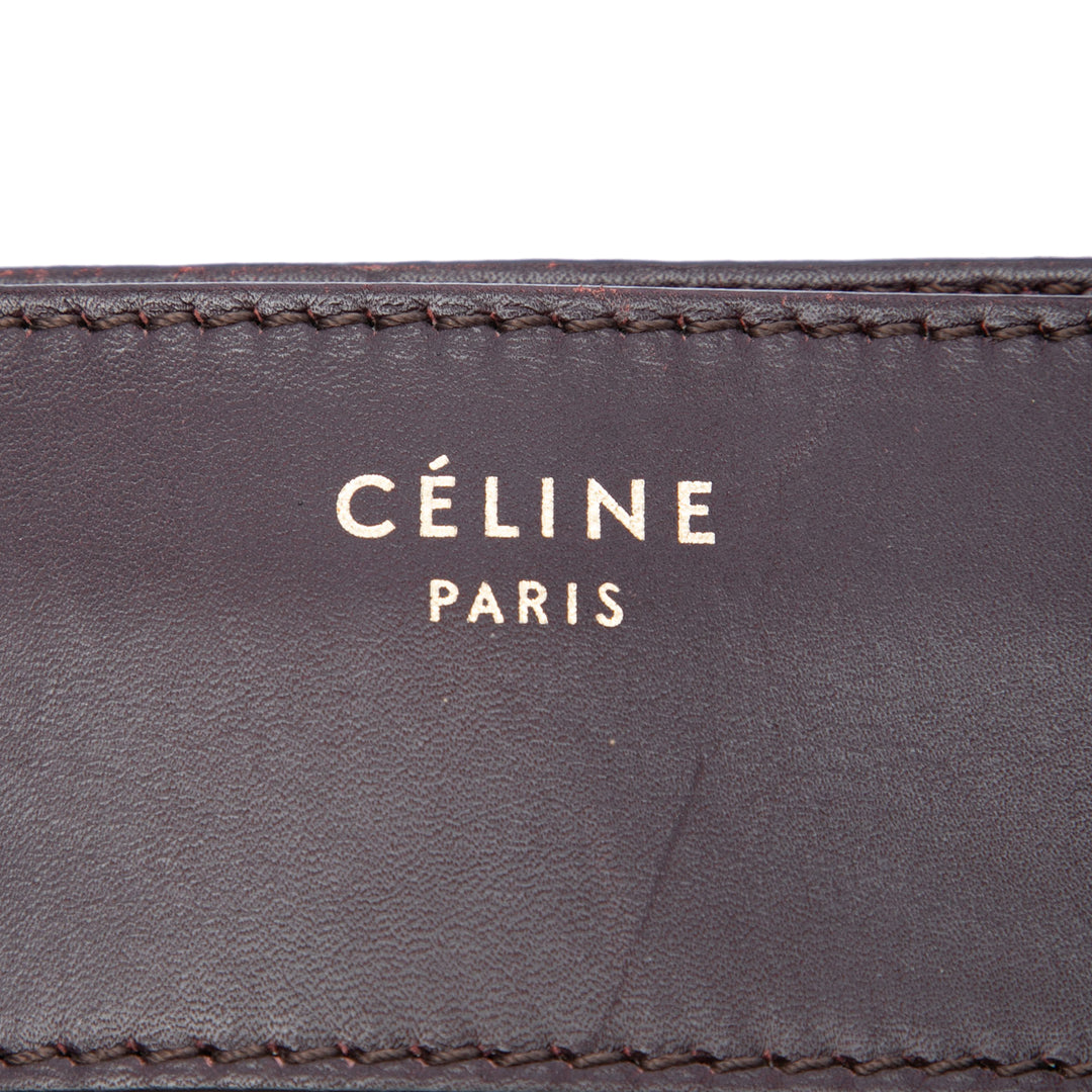 Celine Mini Tricolor Toile et Cuir Luggage Cabas