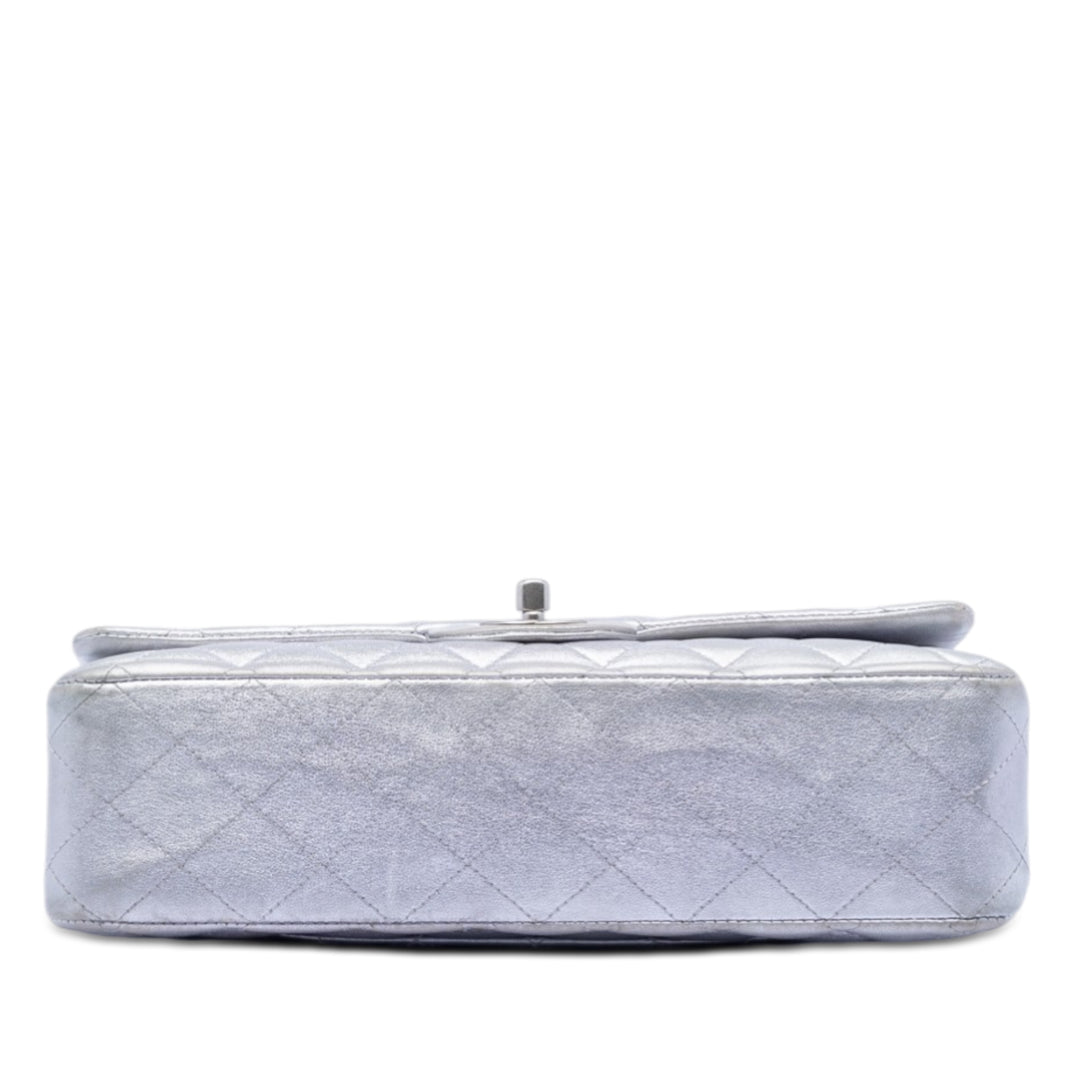 Chanel Medium Classic Metallic Cuir d’agneau Double rabat