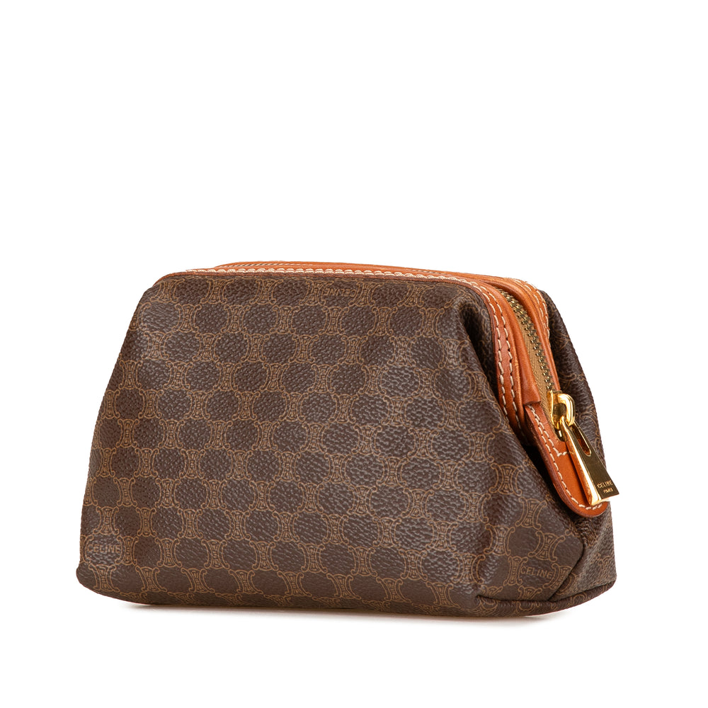 Macadam Coated Canvas Pouch Brown - Gaby Paris