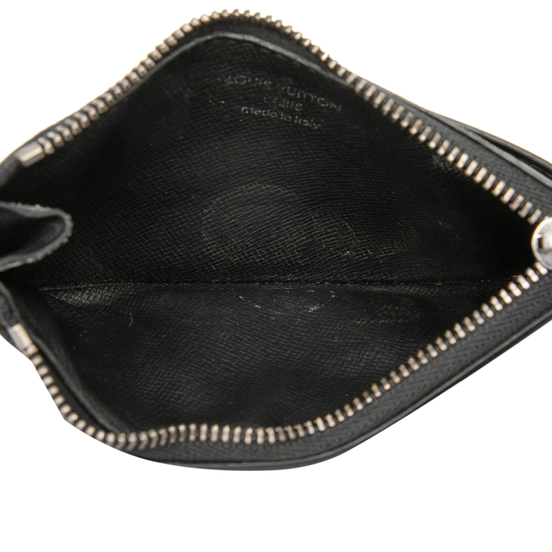 Louis Vuitton Monogram Eclipse Reverse Taigarama Coin Card Holder