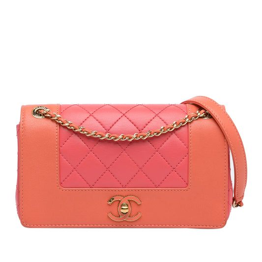 Small Mademoiselle Vintage Flap Bag Pink - Gaby Paris