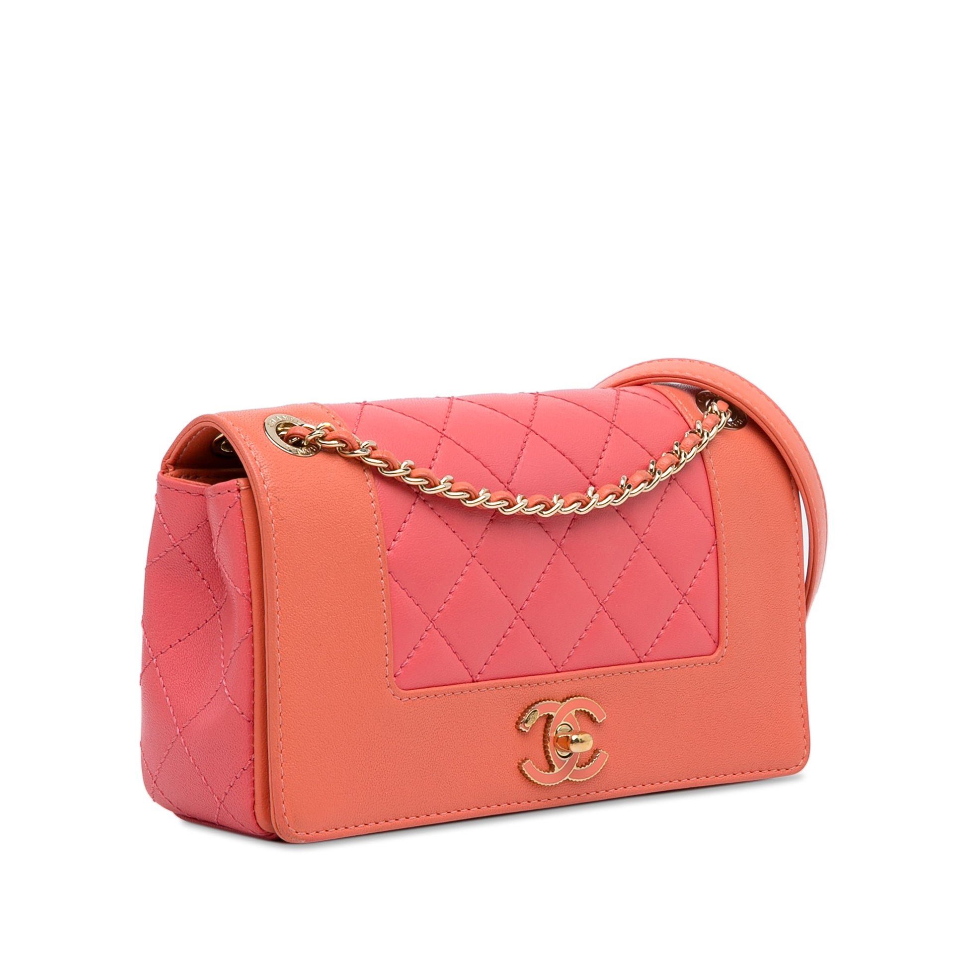 Small Mademoiselle Vintage Flap Bag Pink - Gaby Paris