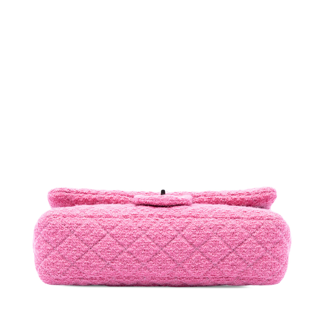 Matelassé Reissue 2.55 Easy Messenger à rabat Petit Tweed Rose