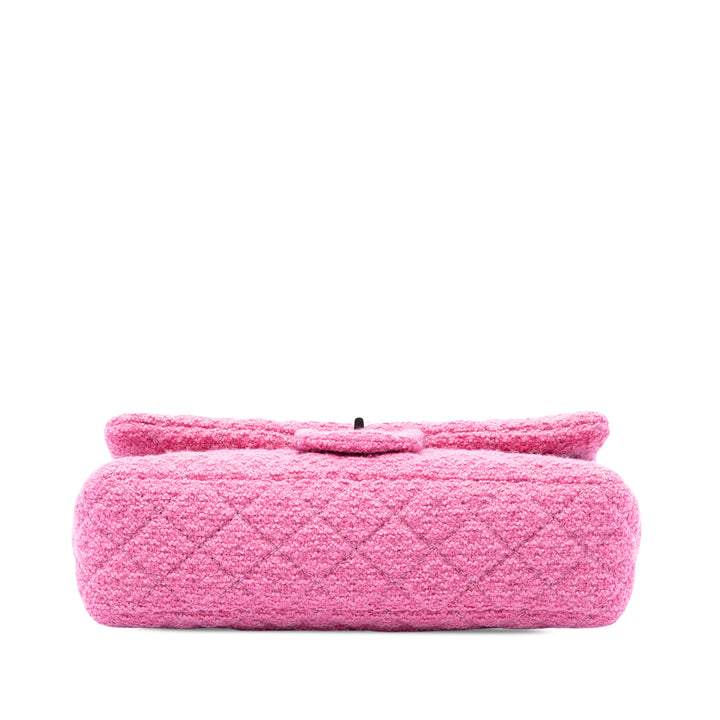 Matelassé Reissue 2.55 Easy Messenger à rabat Petit Tweed Rose