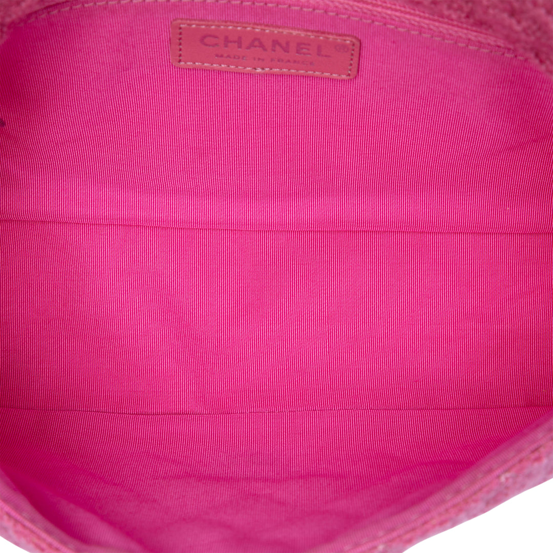 Matelassé Reissue 2.55 Easy Messenger à rabat Petit Tweed Rose