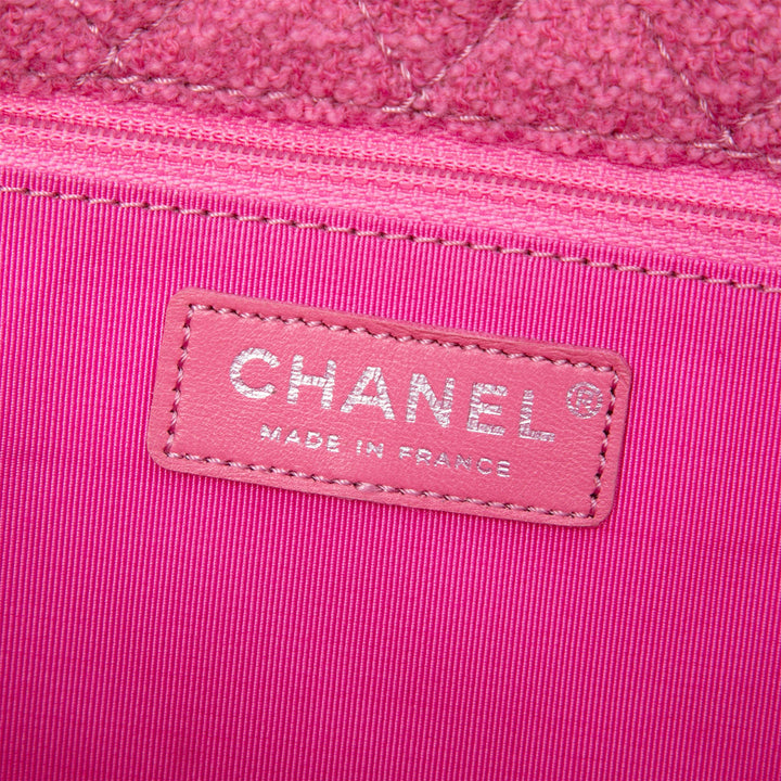 Matelassé Reissue 2.55 Easy Messenger à rabat Petit Tweed Rose