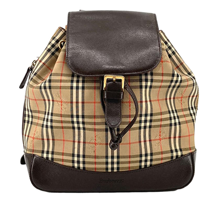 Burberry Haymarket Check Sac à dos Beige – vue principale – GABY PARIS