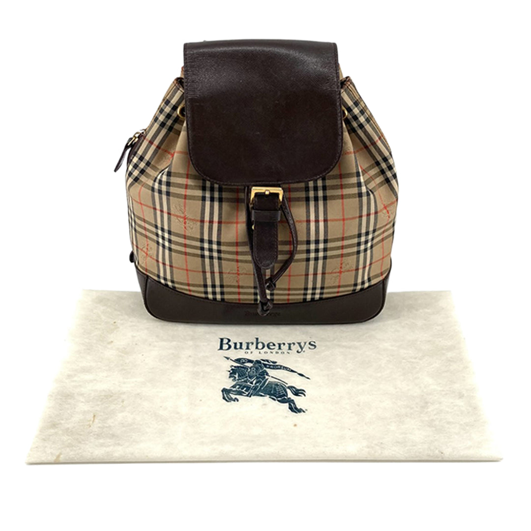 Burberry Haymarket Check Sac à dos Beige – vue 19 – GABY PARIS