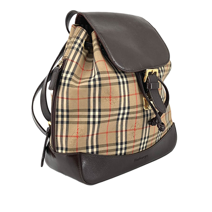 Burberry Haymarket Check Sac à dos Beige – vue 3 – GABY PARIS
