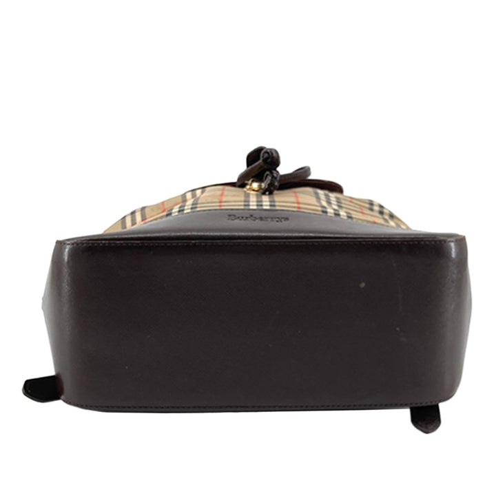 Burberry Haymarket Check Sac à dos Beige – vue 4 – GABY PARIS