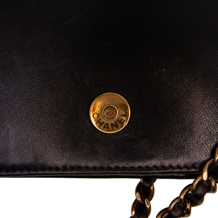 Paris Byzance Lambskin Jeweled Evening Clutch with Chain Black - Gaby Paris