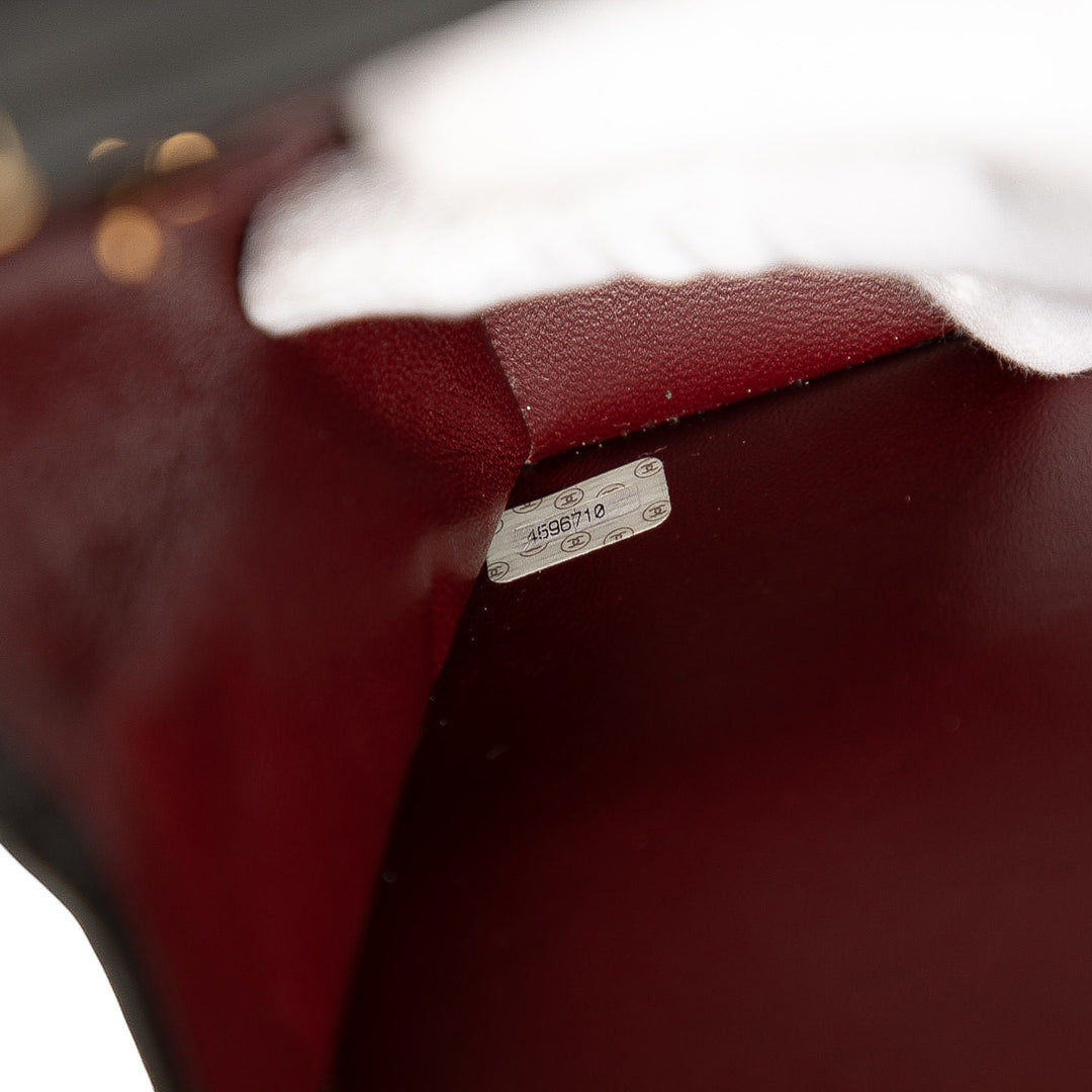 Chanel Medium CC Quilted Cuir d’agneau Simple rabat Noir