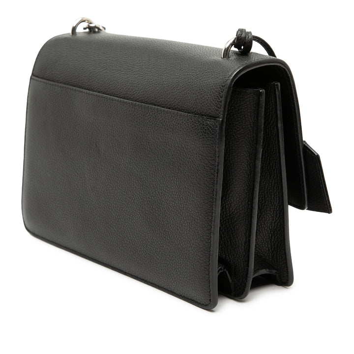Saint Laurent Medium Cuir de veau grainé Monogram Sunset Sac porté croisé