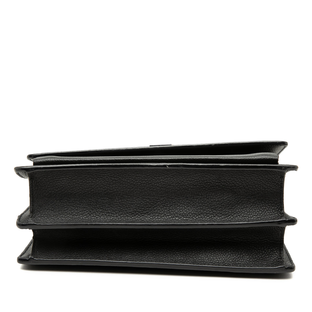 Saint Laurent Medium Cuir de veau grainé Monogram Sunset Sac porté croisé