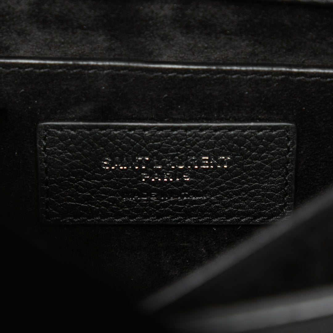 Saint Laurent Medium Cuir de veau grainé Monogram Sunset Sac porté croisé