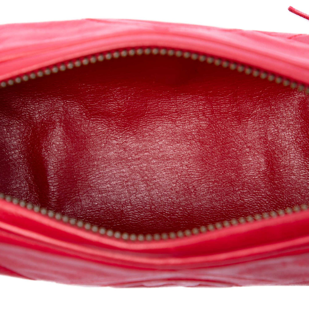 Chanel Mini Matelassé Cuir d’agneau Pompon Barrel Sac porté croisé