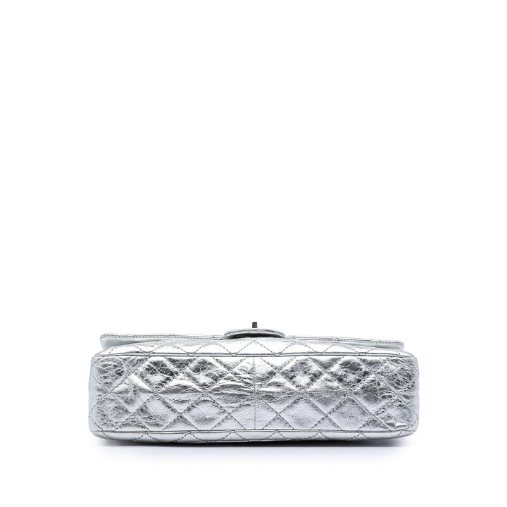 Chanel Matelassé Metallic vieilli Cuir de veau Reissue 2.55 Double rabat 226