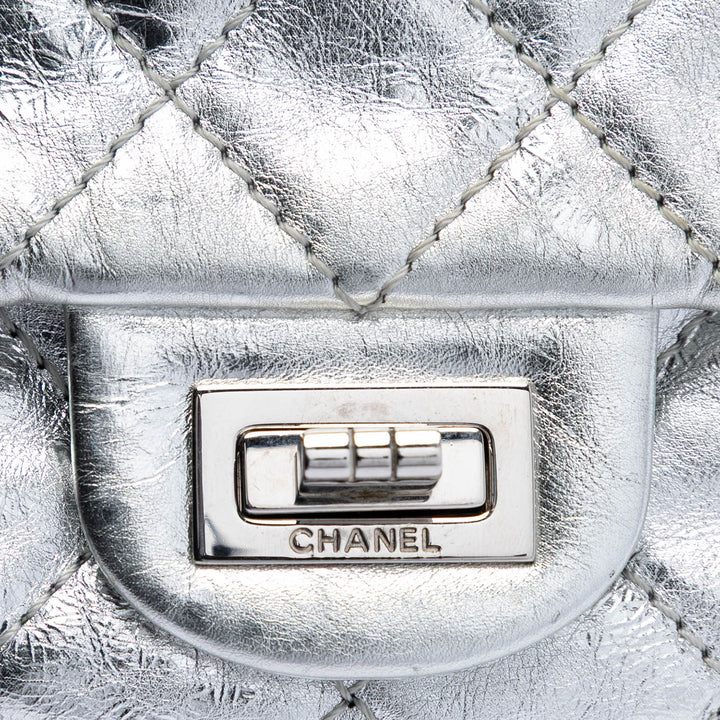 Chanel Matelassé Metallic vieilli Cuir de veau Reissue 2.55 Double rabat 226