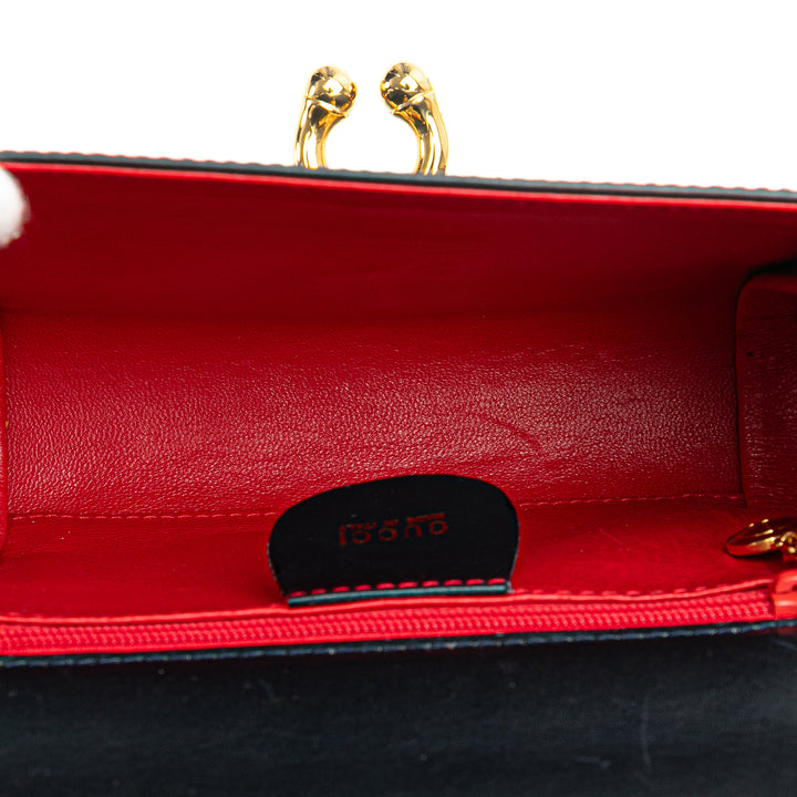 Leather Horsebit Crossbody Black - Gaby Paris