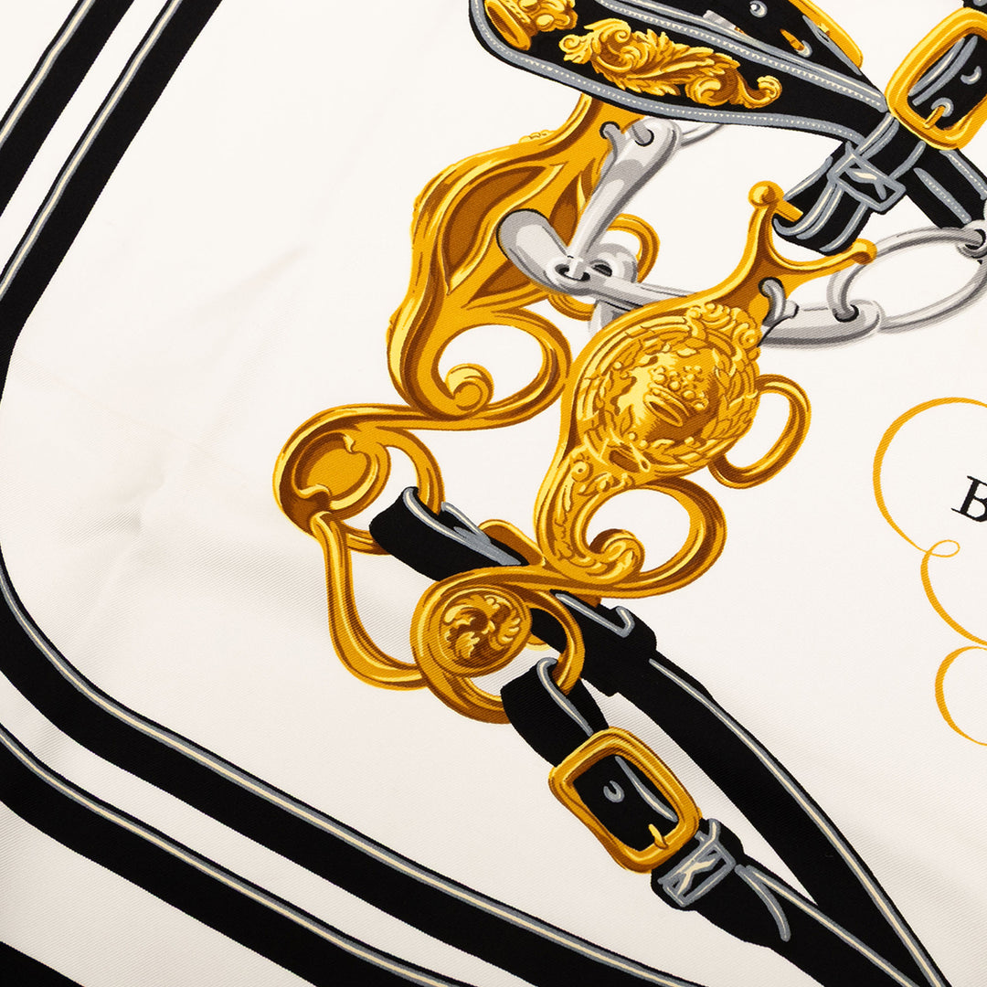 Hermès Brides de Gala Forever Soie Foulard 90 Blanc – GABY PARIS Authentique