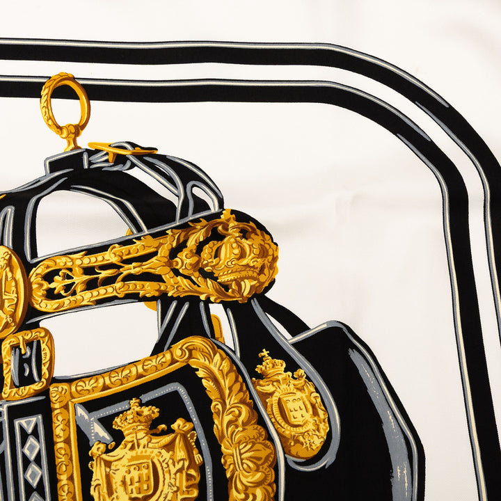 Hermès Brides de Gala Forever Soie Foulard 90 Blanc – GABY PARIS Authentique