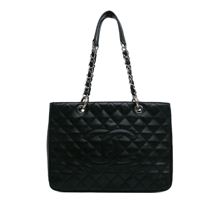 Caviar Grand Shopping Tote Black - Gaby Paris