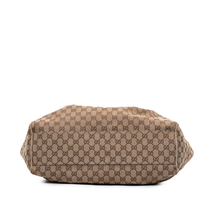 Large GG Canvas Sukey Tote Brown - Gaby Paris