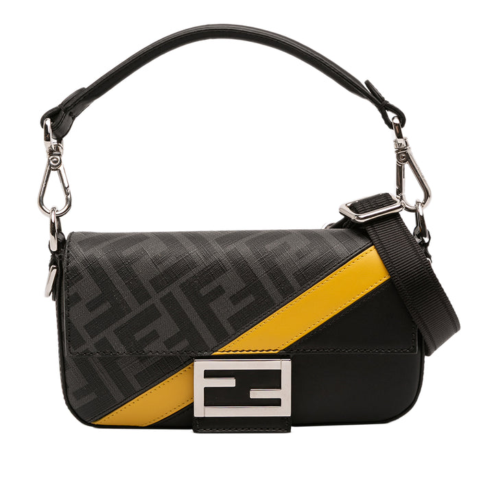 Fendi Zucca Coated Toile FF 1974 Diagonal Convertible Baguette Sac – GABY PARIS Authentique