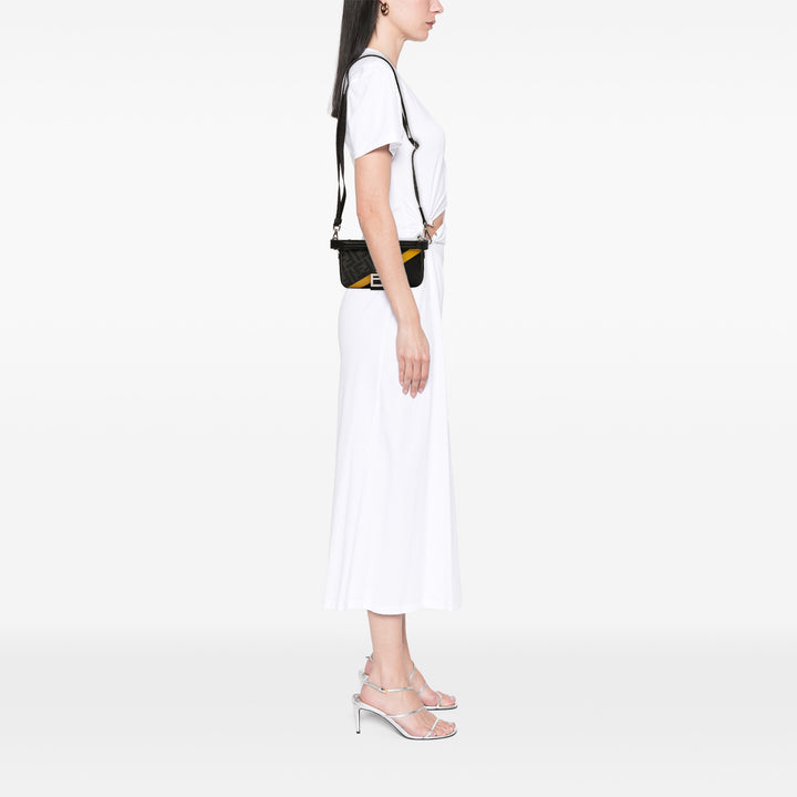 Fendi Zucca Coated Toile FF 1974 Diagonal Convertible Baguette Sac – GABY PARIS Authentique