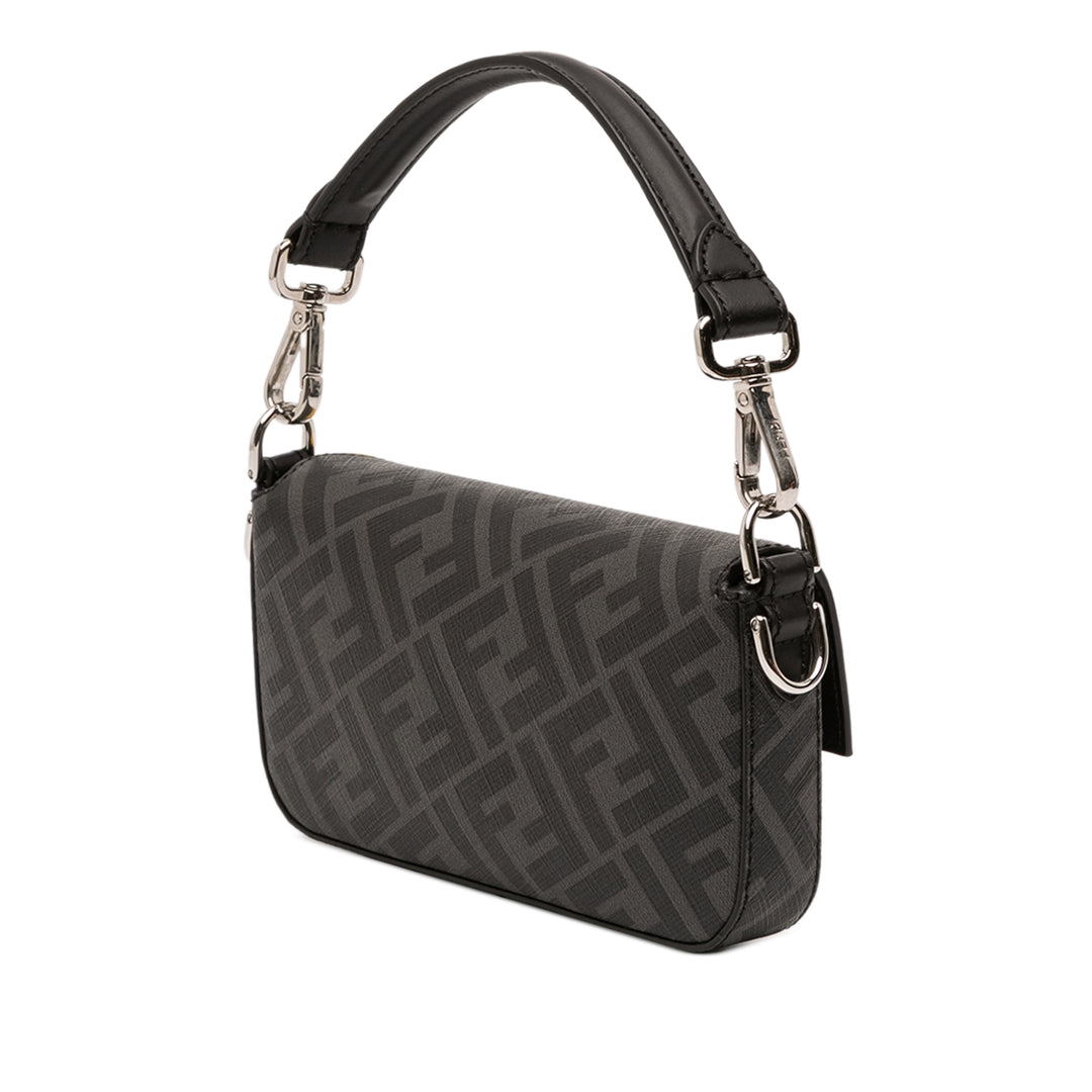 Fendi Zucca Coated Toile FF 1974 Diagonal Convertible Baguette Sac – GABY PARIS Authentique