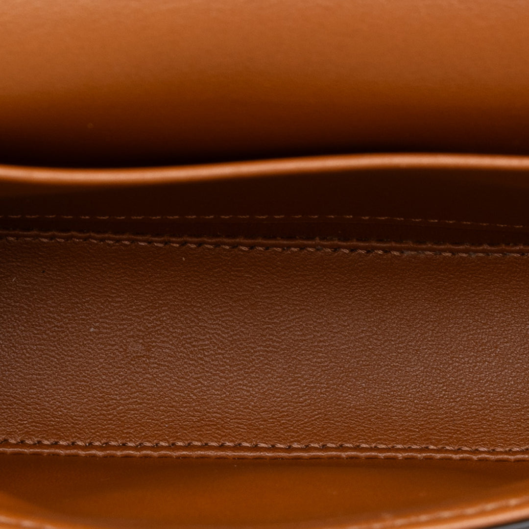 Celine Sac bandoulière Triomphe Triomphe Teen Triomphe enduite Marron – vue 4 – GABY PARIS