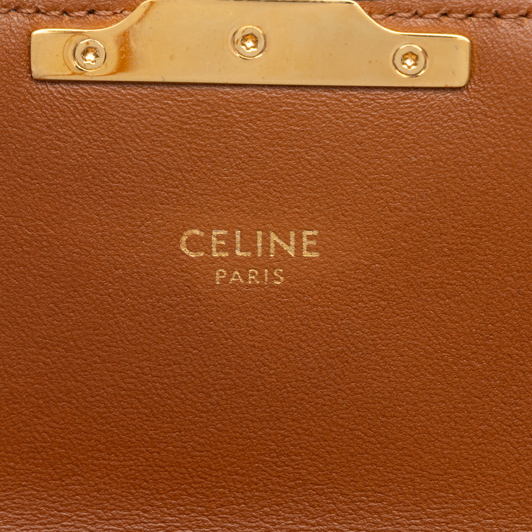 Celine Sac bandoulière Triomphe Triomphe Teen Triomphe enduite Marron – vue 5 – GABY PARIS