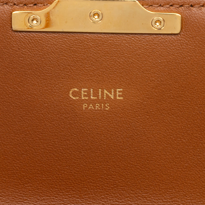 Celine Sac bandoulière Triomphe Triomphe Teen Triomphe enduite Marron – vue 5 – GABY PARIS