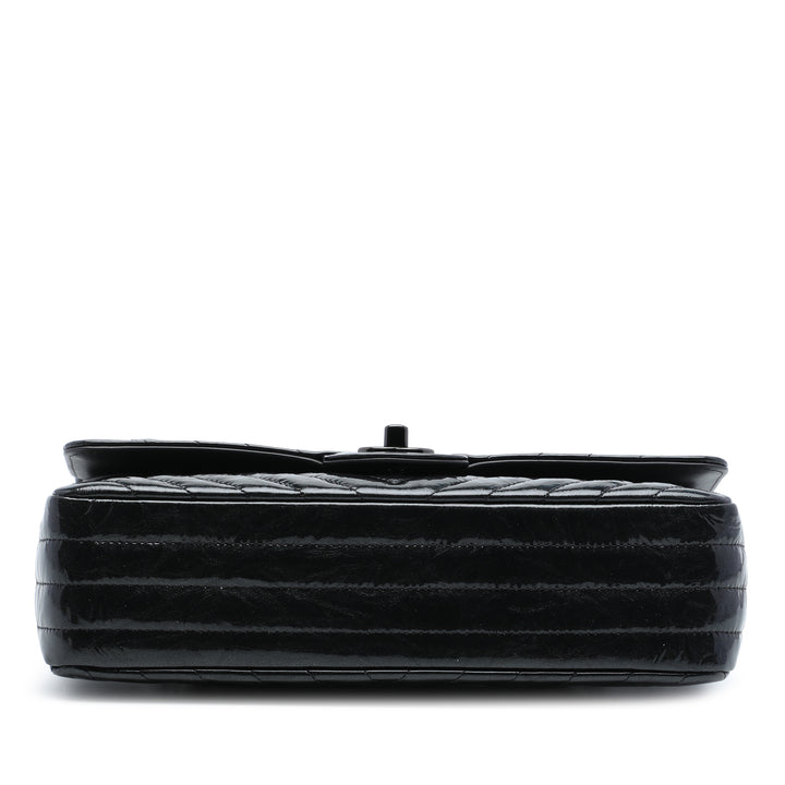 Classic Chevron So Double rabat Moyen Noir