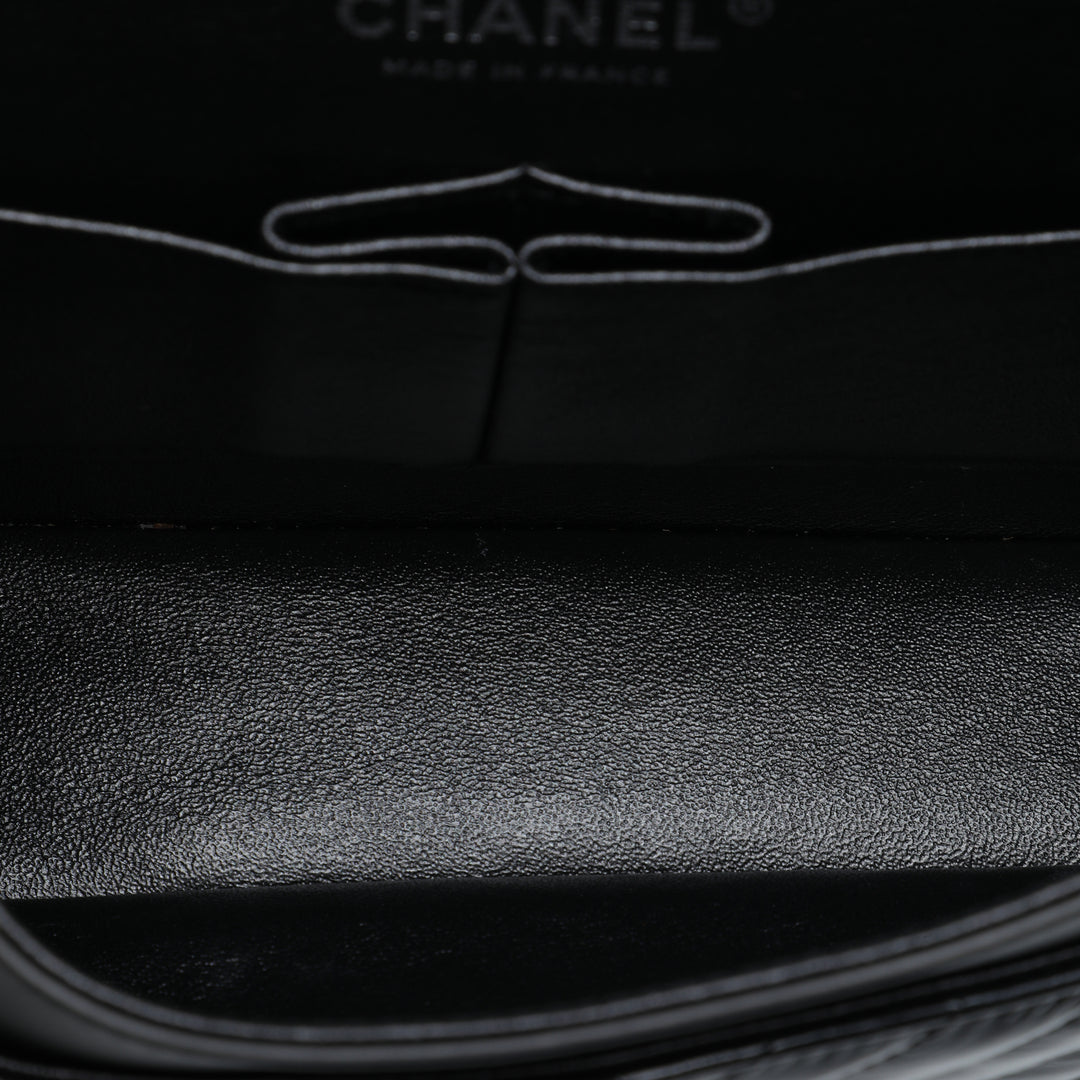 Classic Chevron So Double rabat Moyen Noir