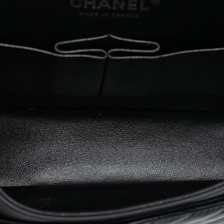 Classic Chevron So Double rabat Moyen Noir