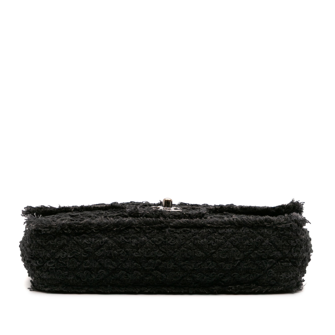 Chanel Medium Classic Tweed Simple rabat Noir – GABY PARIS Authentique