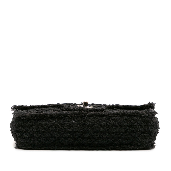 Chanel Medium Classic Tweed Simple rabat Noir – GABY PARIS Authentique