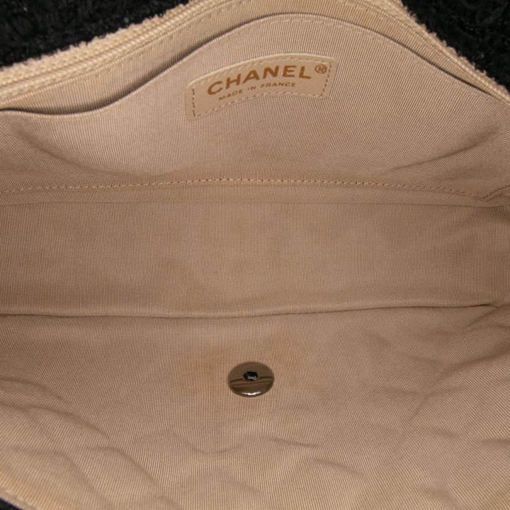 Chanel Medium Classic Tweed Simple rabat Noir – GABY PARIS Authentique