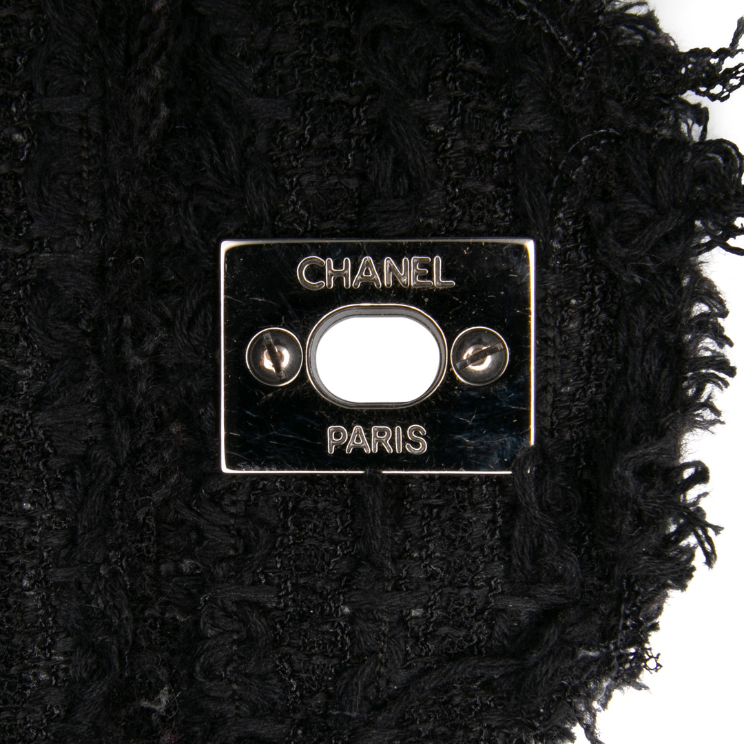 Chanel Medium Classic Tweed Simple rabat Noir – GABY PARIS Authentique